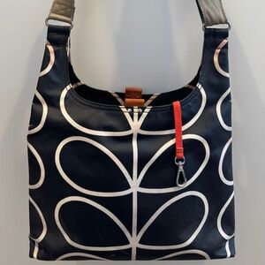 Orla Kiely midi crossbody - linear stem liquorice